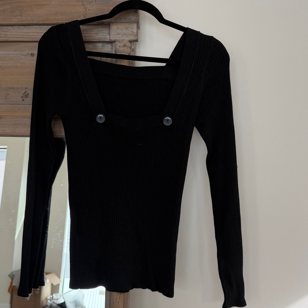 SANDRO Neymar silk blend knit top NWT - Picture 3 of 4